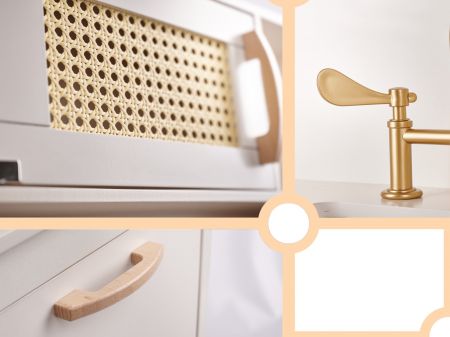 Bērnu koka virtuve retro stilā ar aksesuāriem 100cm (6284)