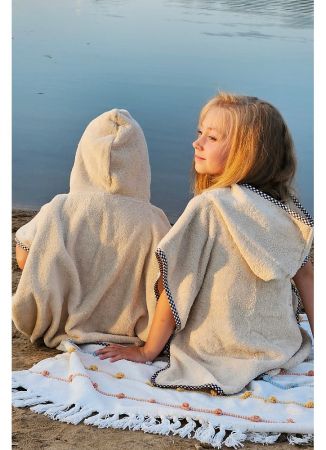 ДЕТСКОЕ ПОЛОТЕНЦЕ ПОНЧО ЖИРАФЁНОК BEIGE