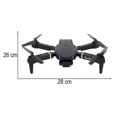 RC drons E99 Pro ar divu kameru un 720P un bezgalvas vadību (2922)