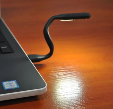 Силиконовая лампа USB - черная (P3184)