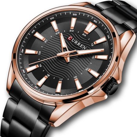 CURREN Vīriešu rokas pulkstenis 8424 (ZC040D) + BOX gold/black