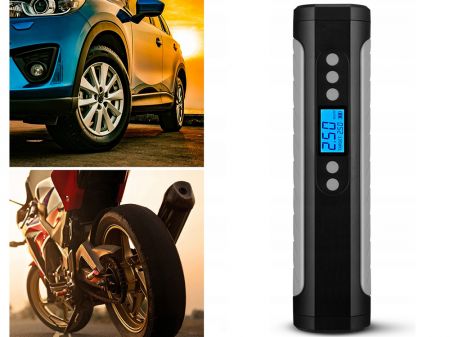 Elektriskais sūknis automašīnām, velosipēdiem un bumbām LCD 10bar (P14500)