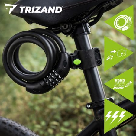Velosipēda slēdzene ar kodu 120 cm (P27338)