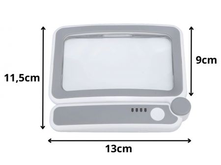 Lasīšanas palielināmais stikls 4x ar LED (P09207)