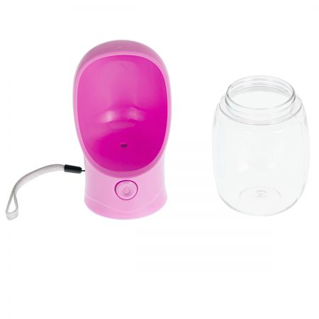 Suņu pudele-bļoda 350ml pink
