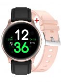 Gino Rossi Smartwatch G.RSWSF1-4D2-1 rosegold/black + дополнительный БРАСЛЕТ (zg309c)