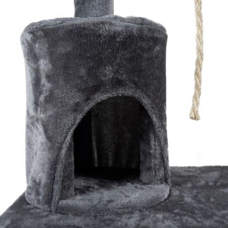 Дом для кота - дерево со столбами 141 см серый (P21713)
