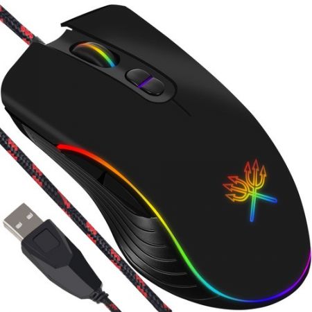 Игровая мышь LED 1200-7200 DPI 7 кнопок USB (P16716)
