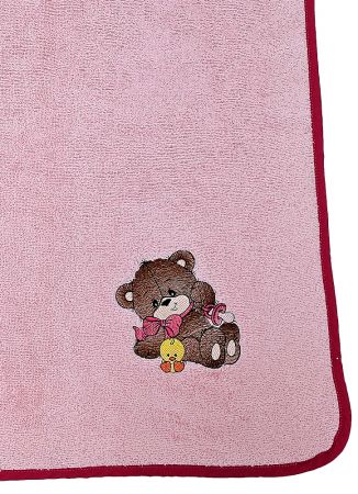 ДЕТСКОЕ ПОЛОТЕНЦЕ ПОНЧО МИШКА PINK