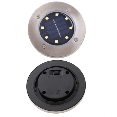 Садовая лампа c солнечной батареей 8 LED 4 шт. теплый белый (4964)