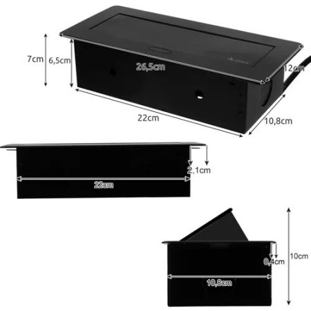 Розетка скрытая в столешнице USB двойная (код товара P21446)