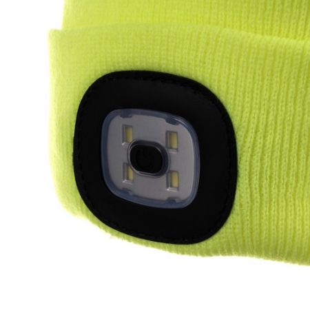 One size теплая вязаная шапка со светодиодной подсветкой с 3 уровнями освещения neon yellow (P22664)