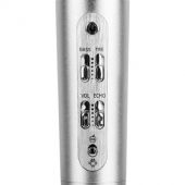 Remax REMAX K02 3.5mm AUX Микрофон Караоке & AUX Мобильных Устройств с Эквалайзером Android/iOS Заряжаемый Серебристый