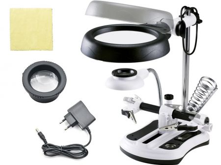 Manipulators Trešā roka (Statīvs ar palielināmo stiklu) (P09163)