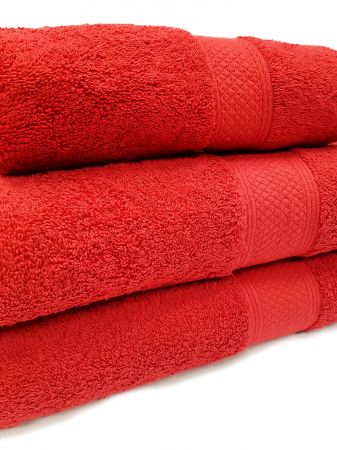Махровое полотенце LUX red (3994)