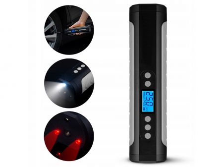 Elektriskais sūknis automašīnām, velosipēdiem un bumbām LCD 10bar (P14500)