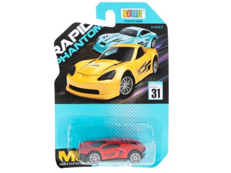 Гоночный автомобиль металлический красный 6.5см (5586)