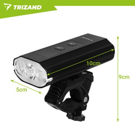 Велосипедный передний и задний фонарь 1300lm 5200mAh USB (P27800)