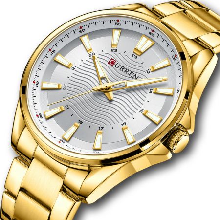 CURREN Мужские наручные часы 8424 (ZC040C) + BOX gold/silver