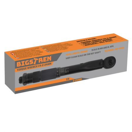 Griezes momenta atslēga 1/4 2-24Nm Bigstren (preces kods P24591)