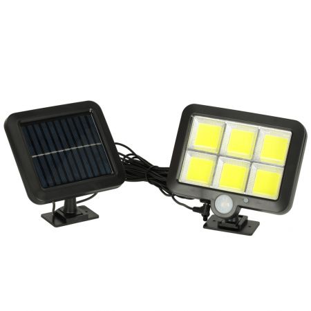 Āra lampa ar saules bateriju ar kustības un krēslas sensoriem 120 LED (preces kods 3096)