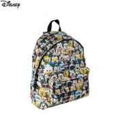 Disney Disney Emoji Crazy серии Универсальный мягкий Рюкзак с 2 отделениями на молниях (30x40x15см) Черный с Цветным Emoji принтом