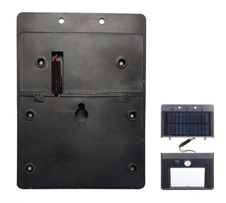 Āra lampa ar saules bateriju un sensoru 30 LED (PZD53B)