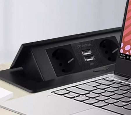 Розетка скрытая в столешнице USB двойная (код товара P21446)