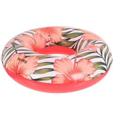 Bestway Piepūšams peldriņķis Ziedi sarkans-balts 36237 (6099_1)