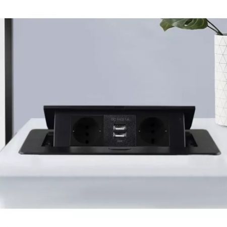 Розетка скрытая в столешнице USB двойная (код товара P21446)