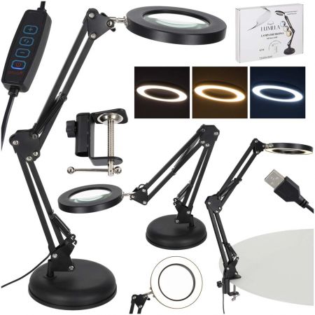 Лампа - лупа с подсветкой LED USB (2987)