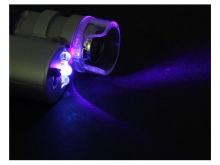 Карманный микроскоп 60x LED UV (P09078)