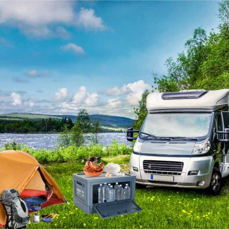 Складной органайзер для багажника авто 25 л синяя (код товара 3281_1)