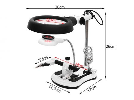 Manipulators Trešā roka (Statīvs ar palielināmo stiklu) (P09163)