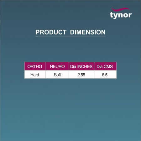 Tynor Мяч для физических упражнений PU 6,5 см Ortho (жесткое) (H05)
