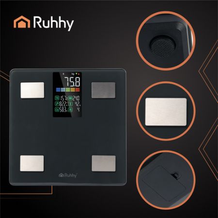 Весы для ванной Smart Bluetooth аналитические черные (P20675)