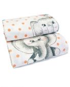 Хлопковая пелёнка 85x85 см ELEPHANTS
