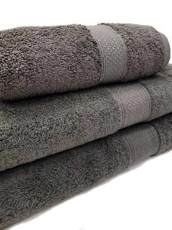 Махровое полотенце LUX grey (3999)