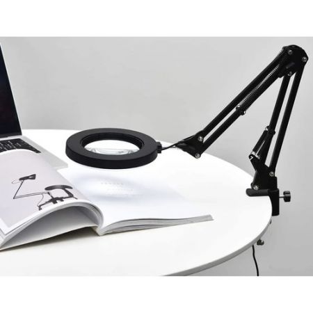 Лампа - лупа с подсветкой black P22691/P23893