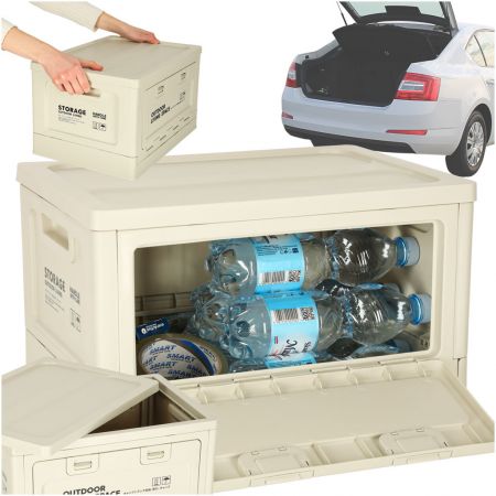 Складной органайзер для багажника авто 25 л серый (код товара 3281)