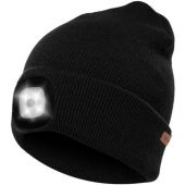 One size теплая вязаная шапка со светодиодной подсветкой с 3 уровнями освещения black (P22663)