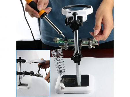 Manipulators Trešā roka (Statīvs ar palielināmo stiklu) (P09161)