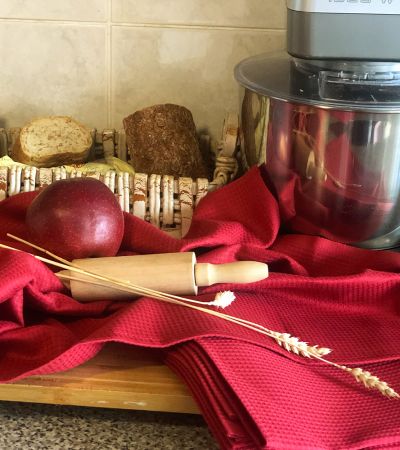 Virtuves vafeļdvielis APPLE RED