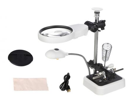 Manipulators Trešā roka (Statīvs ar palielināmo stiklu) (P09161)