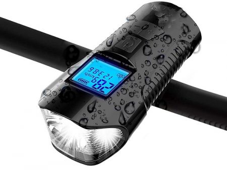 LED velosipēdu lukturis ar skaitītāju (P14490)