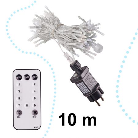 Ziemassvētku virtene 10m 100LED ar pulti (5234)