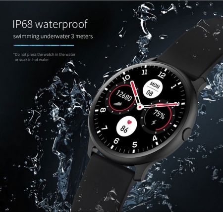 Gino Rossi Smartwatch G.RSWSF1-1A1-1 black + дополнительный БРАСЛЕТ (zg309e)