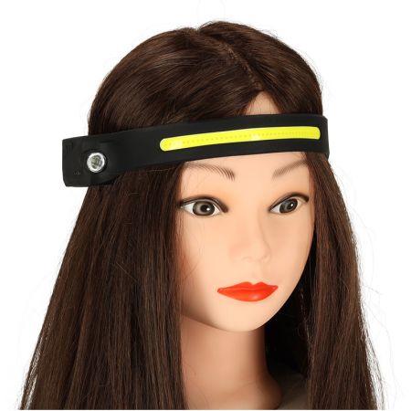 Налобный фонарик LED USB заряжаемый с датчиком движения (4841)