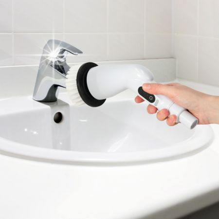 Elektriskā tīrīšanas birste ar 9 maināmiem uzgaļiem ar regulējamu rokturi USB (3296)