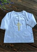 KRĀŠŅI IZŠŪTS KRISTĪBU KREKLS AR MEŽĢINĒM (MT08 KR30 white)